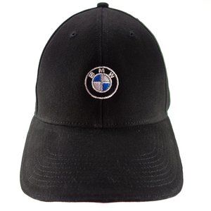 Embroidered BMW Car‎ Logo Black Strapback Baseball Hat Cap